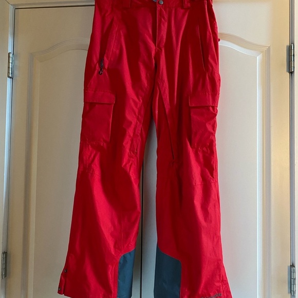 COLUMBIA HERO SKI PANTS MOUNTAIN RED MENS MEDIUM - Picture 10 of 11